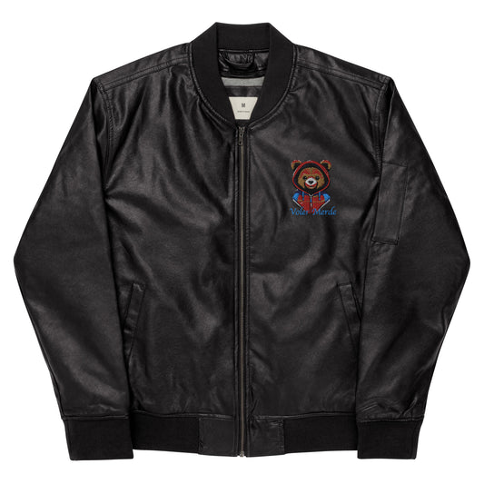 Voler Merde Leather Bomber Jacket